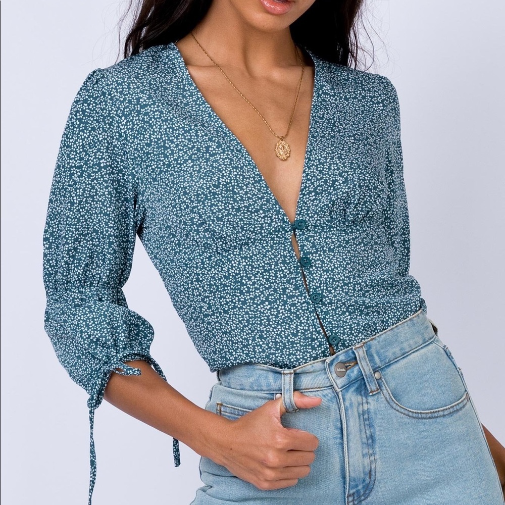 PRINCESS POLLY MERSEA TEAL TOP